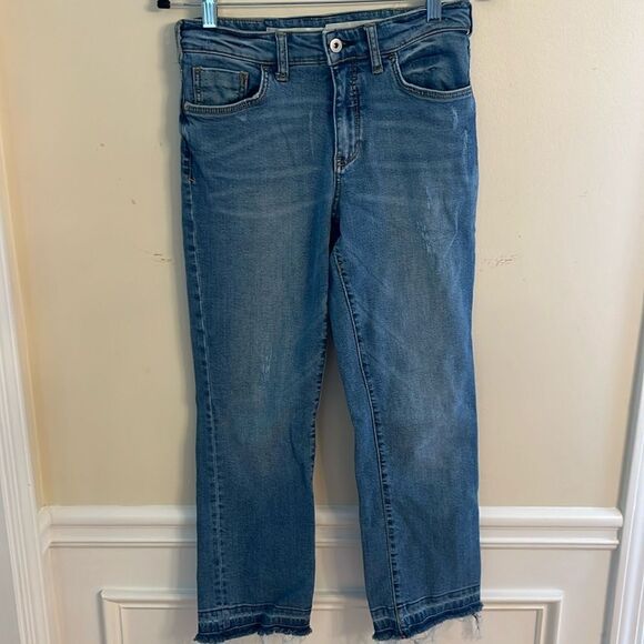 Pilcro and the Letterpress High-Rise Flare w/ raw hem - Picture 1 of 8